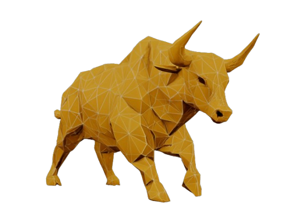 Golden geometric bull representing XAU Society Pro professional XAUUSD gold trading analysis